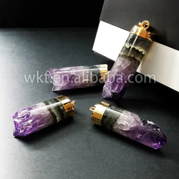 WT-P295 !! natūralių kristalų pakabučiai turo kubo formos, akmens karolius su deep purple