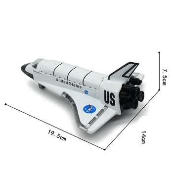 Lieti Space Shuttle lydinio Vietos Amatų Erdvė, Plokštuma Erdvėlaivis Modelį, 19.5 cm Ilgis su Šviesos Muzika Vaikams, Žaislai