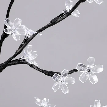 Luminarias LED Cherry Blossom Medžių Šakas Naktį Žibintai Atostogų Apšvietimas, stalinės Lempos, Miegamojo Šalis, Vestuvių Patalpų, Namų Dekoro