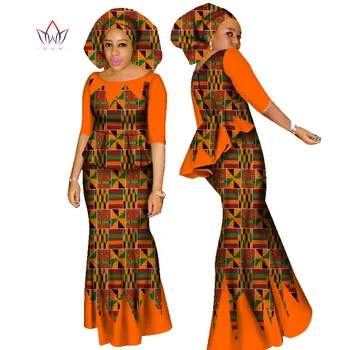 Aukštis Quarlity Afrikos Moterų sijonas Nustatyti Dashiki Medvilne, Viršuje ir Sijonas Set+Galvos Skara Gera Siuvimo Moterų Kostiumai WY1437