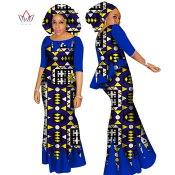 Aukštis Quarlity Afrikos Moterų sijonas Nustatyti Dashiki Medvilne, Viršuje ir Sijonas Set+Galvos Skara Gera Siuvimo Moterų Kostiumai WY1437