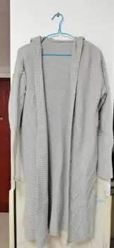 2020 Moterų Švarkas Ilgas Megztinis Prarasti Atsitiktinis Megztinis linų spalvos Kailis Didelio Dydžio Streetwear Šiltas Karšto Pardavimo Gryna Spalva