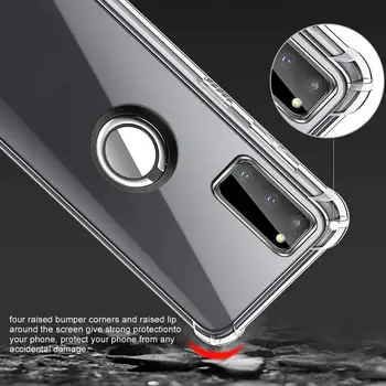 Atsparus smūgiams Minkštas Žiedas Turėtojas TPU Case For HTC 20 Pro U Žaisti Ultra Vandenyno U11 Life 12 U12 12S 19 Plus U19e