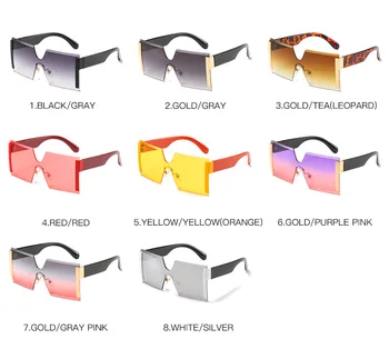 2020 Mados Taškus Negabaritinių Akiniai nuo saulės, Moterų, Prabangos Prekės ženklo Dizaineris Vintage Veidrodis Metalo Siamo Saulės Akiniai UV400 Atspalvių