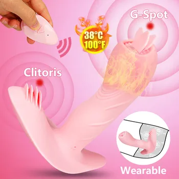 Šildymo Nešiojami Drugelis Dildo vibratorius 12 greičiu Kelnaitės Sekso Žaislas G-taško Klitorį Stimuliuoja Žaislai Suaugusiems, Sekso Produktas
