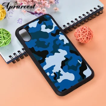 Aprarvest Mėlynas Baltas Juodas Armijos Karo Kareivis Camo Telefono Case Cover For iPhone 5 5S SE 6 6S 7 8 PLUS X XS XR MAX PRO 11