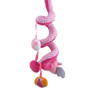 Kūdikių Rožinė Pliušinis Barškutis Vežimėlis Gyvūnų Nuraminti Žaislai Dovana Naujagimio 0-12 Mėnesių Kūdikis, Ranka Žaislai Lovelę Spiralės Kabo Mobile