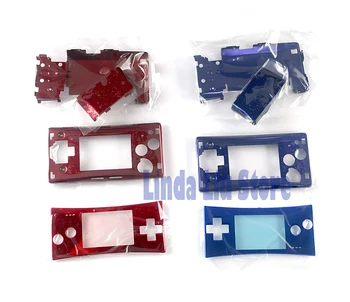 4 in 1 metalinis Korpusas su Lukštais Pack Faceplate Nintendo GameBoy MICRO GBM Padengti Remonto Dalis