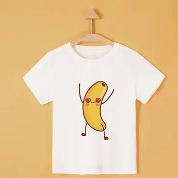 Vaikiški marškinėliai korėjos Dizaino Animacinių filmų Vaisių, Braškių, Kriaušių, Bananų T Shirt Baby Girl 