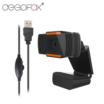 DeepFox USB WebCam 0.3 MP Web Kamera 360 Laipsnių Pasukti su MIC Clip-on web Kamera 