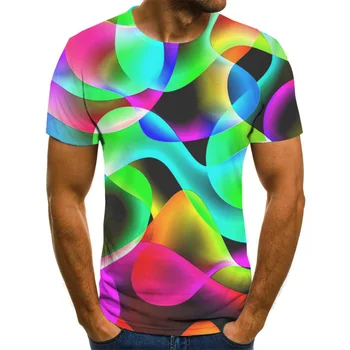 Spalvinga elements3D vyrų T-shirt
