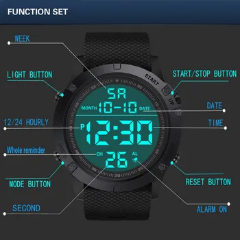 2020 LED Elektroninio Sporto Šviesos Jutiklis Laikrodžių Mados Vyrų ir Moterų Laikrodžiai Klasika Dovanų Naują Stilių Sporto Žiūrėti