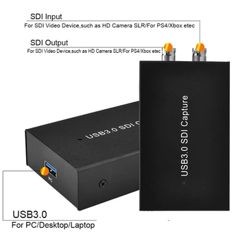 EZCAP 262 SDI, kad USB 3.0 Filmavimo Kortelės Diktofonas Box Full HD 1080P 60ps USB SDI Žaidimas Surinkimo PS4 vaizdo Kamera Live Stream