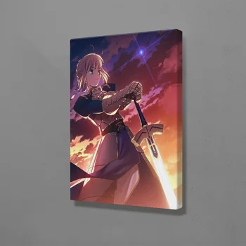Sienos Menas Nuotrauka Spausdinama Fate Stay Night Plakatas Namų Dekoras Drobė Saber Paveikslų Modulinės Anime Paveikslas Be Rėmelio Už Kambarį
