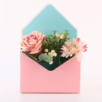 100vnt Kūrybos flowerbox Voko Maišelį Gėlių puokšte gėlių rankoje-sulankstytas dovanų dėžutėje Valentino Diena gėlių lange Gėlių Popieriaus Turėtojas
