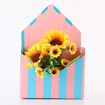100vnt Kūrybos flowerbox Voko Maišelį Gėlių puokšte gėlių rankoje-sulankstytas dovanų dėžutėje Valentino Diena gėlių lange Gėlių Popieriaus Turėtojas