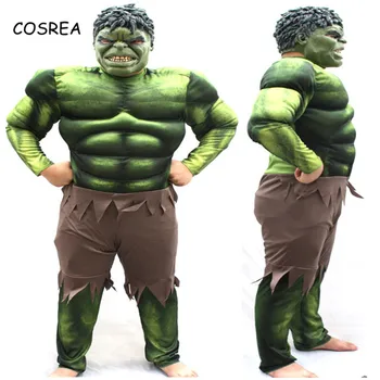 Endšpilis Žalia Incredible Hulk Kostiumas Raumenų Helovinas Kostiumas Vaikams Berniukams, Vaikų Cosplay Karnavalas Superherojus