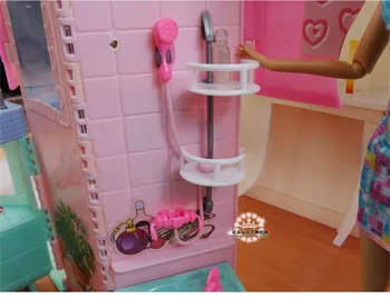 Originalias Barbie Lėlės Vonios Rinkinys Dušo Namų Baldai 1/6 Bjd Doll Ccessories Vonia Princesė Doll House Set Vaiko Žaislas Dovana