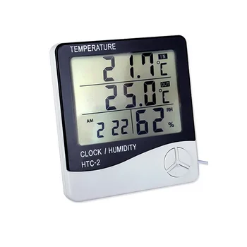 1pc LCD Elektroninis Skaitmeninis Termometras su Drėgmėmačiu Lauko, Patalpų C / F Termometras su Drėgmėmačiu Žadintuvas