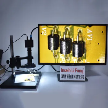 Monokuliariniai Vaizdo Mikroskopu C-Mount Objektyvas 0.7 X-4.5 X 3D Aptikimas didinamasis stiklas 10X-180X Nuolat Priartinimo funkcija HDMI VGA Pramonės Fotoaparatas