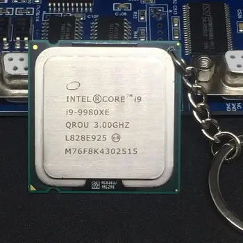 Lazerinis Graviravimas Kompiuterio pagrindinę Plokštę Intel CPU KeyChain Kūrybos Pakabukas Mokslo Geeks Niekučių Dovana Key Chain Priedai