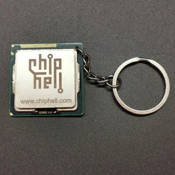 Lazerinis Graviravimas Kompiuterio pagrindinę Plokštę Intel CPU KeyChain Kūrybos Pakabukas Mokslo Geeks Niekučių Dovana Key Chain Priedai