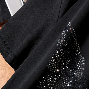 Vasaros 2020 naujas mados prarasti plius dydis short-sleeve T-shirt moterims, atsitiktinis asmenybės cat modelis karšto diamond moterų topai