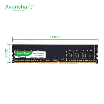Avanshare DDR4 Ram Atmintis 8GB 4 GB 16GB 32GB 2400MHz 2666MHz 3200MHz DIMM Darbalaukio Kompiuterio pagalba Plokštė