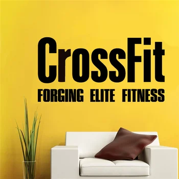 Crossfit Lipdukai - Kultūrizmo Fitneso Centras, Sporto Sienos Freskos Dekoras - Treniruoklių Salė Tapetų Dizainas - Fitneso Motyvacija Sienų Lipdukai