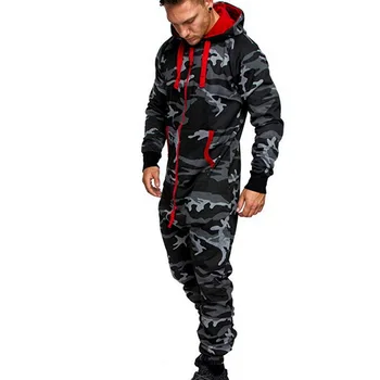 Rudenį, Žiemą Hoodies darbo drabužiai Vyrams Sujungimas Jumpsuit ilgomis Rankovėmis Vyrų Drabužiai Mens Jumpsuits Vienos dalies Drabužis, Pajama Streetwear