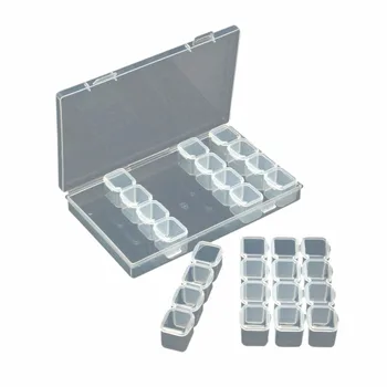 Karšto parduoti 28 Tinklelis Multifuntional Diamond Siuvinėjimo Lauke Medicina Diamond Dažymo Priedų dėžės Atveju CrossStitch Įrankiai 2 Stilius