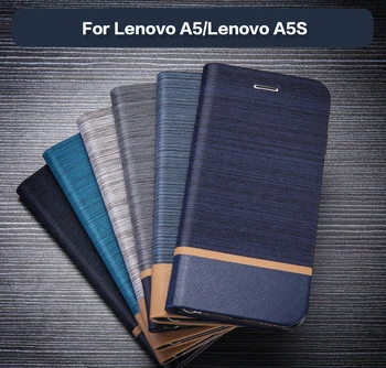 Pu Odos Piniginės Atveju Lenovo A5 Verslo Telefoną Atveju Lenovo A5S Flip Book Atveju Minkštos Tpu Silikoninis Galinio Dangtelio