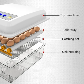 Profesinės 36 Kiaušiniai Inkubatoriaus Automatinis Inkubatorius Mašina, Skaitmeninis Displėjus, Drėgmės Kontrolė Paukščių Brooder Termostatas Veisimo Skrybėlę
