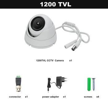 HomeFong Dome Analoginis Kamera Vaizdo Domofonas Laidinio 1200TVL 360 Laipsnių Rotatory Infraraudonųjų spindulių Naktinio Matymo Vandeniui Lauko Kamera