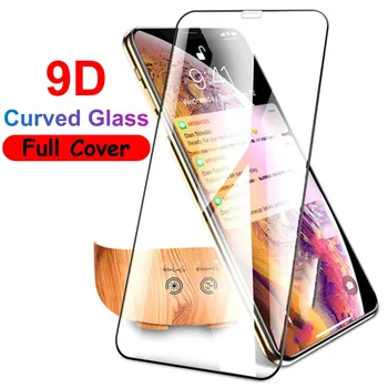 50Pcs 9D Lenktas Grūdintas Stiklas iphone 12 Kino 9H antidetonaciniai Screen Protector, iPhone, SE 2020 m. 11 Pro Max XS XR X 8 7 6S