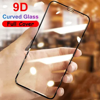 50Pcs 9D Lenktas Grūdintas Stiklas iphone 12 Kino 9H antidetonaciniai Screen Protector, iPhone, SE 2020 m. 11 Pro Max XS XR X 8 7 6S