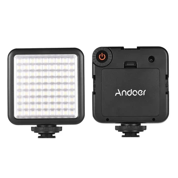 Andoer W81 Mini Susikabinti Kamera LED Šviesos Skydas 6.5 W Pritemdomi 6000K vaizdo Kamera Vaizdo Lampfor DJI Ronin-S OSMO Mobiliojo 2 Zhiyun