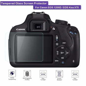 9H Kietumu Premium Grūdintas Stiklas LCD Screen Protector Shield Plėvelę Fotoaparatas Canon EOS 1200D / 1300D / EOS Kiss X7 Priedai