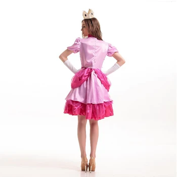 VASHEJIANG Renesanso Princesė Persikų Kostiumas Moterims Fantasia Suaugusiųjų Kigurumi Rožinė Princesė Dress Helovinas Fancy Dress Kostiumai