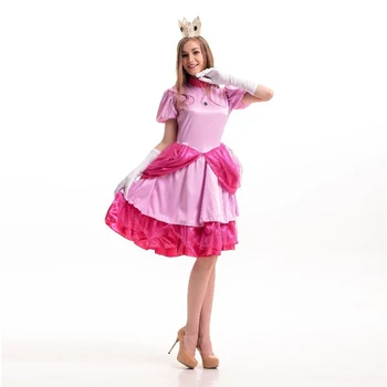 VASHEJIANG Renesanso Princesė Persikų Kostiumas Moterims Fantasia Suaugusiųjų Kigurumi Rožinė Princesė Dress Helovinas Fancy Dress Kostiumai