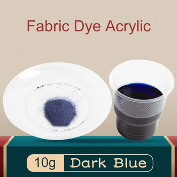 10g Tamsiai Mėlynos spalvos Audinio Dažai: Pigmentas Akriliniai Dažai, Dažų Dažiklių Mėlynos Spalvos Medvilnės, Nailonas Šilko Drabužių Dažų
