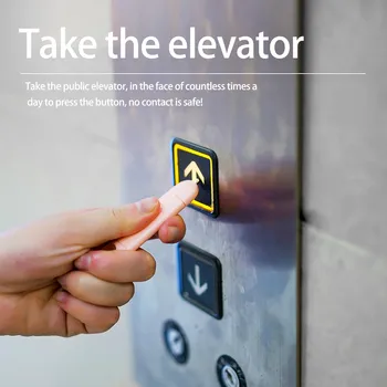 Akrilo Ne Touch Nešiojamų Ne-Kreipkitės Durų Atidarytuvas Liftas Keychain Įrankis Higienos Keychain Atvirų Durų Paspauskite Liftas Mygtuką Įrankis
