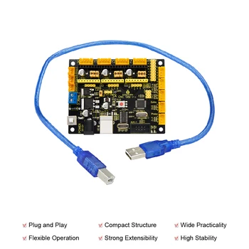 Keyestudio CNC GRBL V1.0 Valdyba W/ USB Kabelis CNC 3D Spausdintuvas /Lazerinis-Graviravimas/Rašyti Robotas.