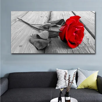 Sienos Meno Tapybos Drobės Nuotraukos Spausdinimo Raudonų Rožių, Gėlių Kambarį, Namų dekoro Nuotraukos Tapyti ant Drobės Modulinės Spausdina