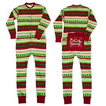 Medvilnės Šeimos Derinti Drabužius Kalėdų Pižama Nustatyti Šeimos Atrodyti Vaikams Suaugusiųjų Jumpsuit Kūdikis Sleepwear Romper Kalėdos Sleepwear