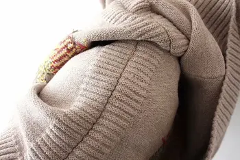 Plus size V kaklo moterų laisvi megztiniai liemenės 2021 naujas žiemos atsitiktinis ponios rankovių megzti marškinėliai moteriška puloveriai vilnos sluoksną