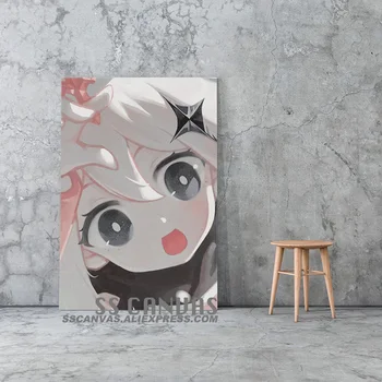 Paimon Genshin Poveikio Anime Drobės Tapybos Dekoro Sienos Menas Nuotraukas Miegamasis Tyrimas Namo Kambarį Apdaila Spaudinių Plakatas