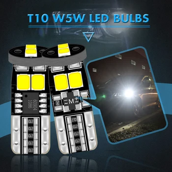 4pcs T10 W5W LED Lemputė Canbus Nėra OBC Klaidų LED Patvirtinimo Stovėjimo Šviesos diodų (LED) 194 168 Automobilio Signalas, Stovėjimo Žibintas 6000K Whie Gintaro