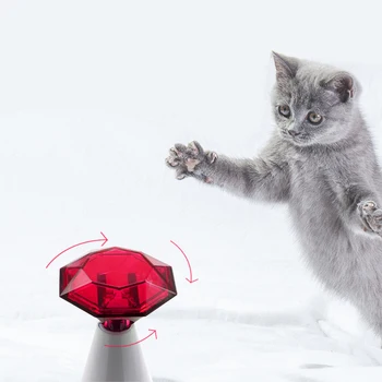 Pet Lazerio Katė Žaislas Interaktyvus Automatinis Pet Pluošto Raudona Katė Žaislas Sukasi Lazerio Prietaisas LED Šviesos Žymiklį Naudotis Mokymo Priemonė