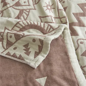 Vasarą lengviau atsikvėpti antklodė medvilnės audinio antklodė Bohemijos Stiliaus antklodė 200*230cm AB pusėje lovatiesė 4 sluoksniu Marle Žakardo lova padengti